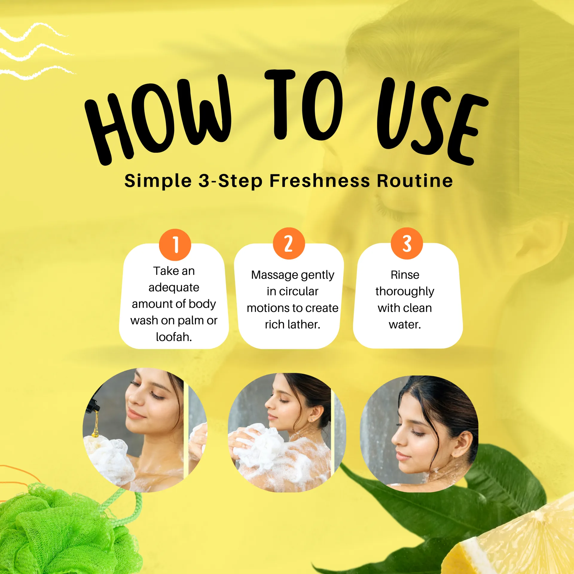Glory & Care Vitamin C Face Wash + Lemon Body Wash Combo (Buy 2 Get 1 Free – Includes Free Body Mist) - Image 4