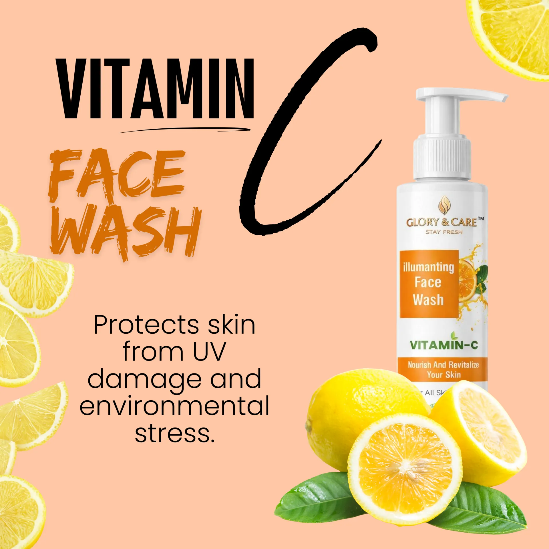 Glory & Care Vitamin C Face Wash + Lemon Body Wash Combo (Buy 2 Get 1 Free – Includes Free Body Mist) - Image 9